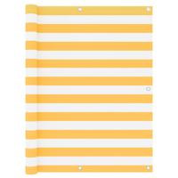 VidaXL Balkonscherm 120x400 cm oxford stof wit en geel - thumbnail