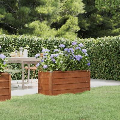 VidaXL Plantenbak verhoogd 100x40x45 cm cortenstaal roestig