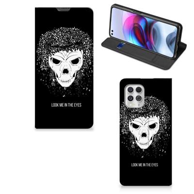 Mobiel BookCase Motorola Moto G100 Skull Hair Mobiel BookCase Motorola Moto G100 Skull Hair