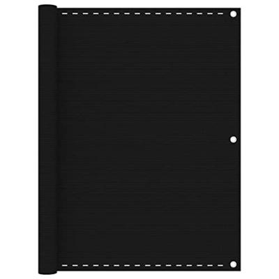 VidaXL Balkonscherm 120x300 cm hdpe zwart