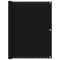 VidaXL Balkonscherm 120x300 cm hdpe zwart - thumbnail