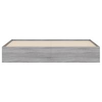 Bedframe met lades bewerkt hout grijs sonoma eiken 160x200 cm - thumbnail