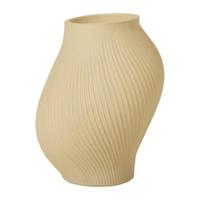 Vaas ribbel klein - beige - ø12x15 cm - thumbnail