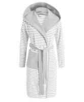 Esprit Striped Hoodie Badjas Grey M - thumbnail