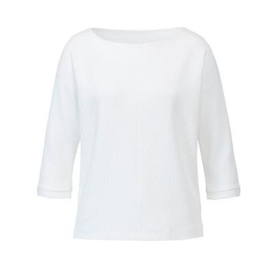 Sweatshirt van bio-katoen met raatstructuur, natuurwit 44/46 Sweatshirt van bio-katoen met raatstructuur, natuurwit 44/46