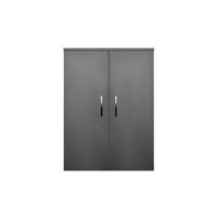Kolomkast Sanicare Q6/Q14/Q16 2-Deurs Soft-Closing Chromen Greep 90x67x32 cm Grey-Wood - thumbnail