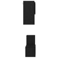 TV-kast met plank met opslag met de deur 4 pcs Zwart eiken 60 x 30 x 30 cm - thumbnail