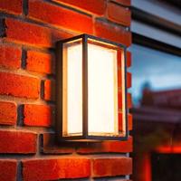 Brandon LED wandlamp - 12W 1200lm - 3000K warm wit - IP54 waterdicht - Zwart - Binnen en buiten - Wandlantaarn - Modern en klassiek - thumbnail