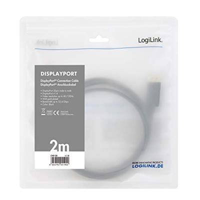 LogiLink CV0121 DisplayPort-kabel DisplayPort Aansluitkabel DisplayPort-stekker, DisplayPort-stekker 3.00 m Zwart LogiLink CV0121 DisplayPort-kabel DisplayPort Aansluitkabel DisplayPort-stekker, DisplayPort-stekker 3.00 m Zwart