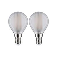 Paulmann 28919 LED-lamp Energielabel F (A - G) E14 Kogel 4.8 W = 40 W Neutraalwit (Ø x h) 45 mm x 78 mm 2 stuk(s) - thumbnail