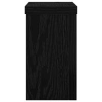 Plantenstandaard 2 pcs Zwart eiken 10 x 10 x 18 cm Bewerkt hout - thumbnail