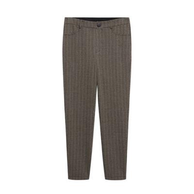 Violeta by Mango geruite high waist skinny tregging bruin