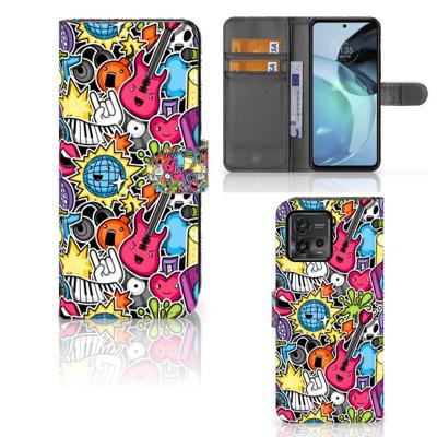 Motorola Moto G72 | Wallet Case | met Pasjes | Punk Rock Motorola Moto G72 | Wallet Case | met Pasjes | Punk Rock