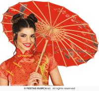 Rode Japanse Paraplu 82cm - thumbnail