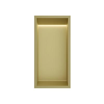 Hotbath &MORE Inbouwnis 30x15x10cm met LED IP44 Geborsteld Messing PVD Hotbath &MORE Inbouwnis 30x15x10cm met LED IP44 Geborsteld Messing PVD