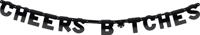 Letterslinger 'Cheers B*tches' Zwart - 6 meter - thumbnail