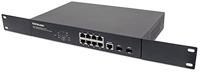 Intellinet 8-Port Gigabit Ethernet PoE+ Web-Managed Switch met 2 SFP-poorten, IEEE 802.3ataf Power Over Ethernet PoE+PoE Compliant, 140 561167, Zwart - thumbnail