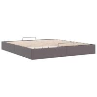 Bedframe zonder matras 180x200 cm kunstleer grijs - thumbnail