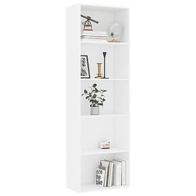 Boekenkast met 5 schappen 60x30x189 cm bewerkt hout wit Boekenkast met 5 schappen 60x30x189 cm bewerkt hout wit