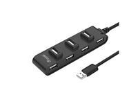 Equip 128957 USB 2.0-hub 7 poorten Zwart - thumbnail