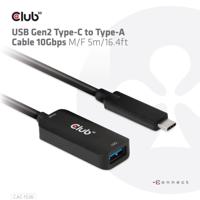 club3D CAC-1536 USB-kabel USB 3.2 Gen2 USB-C stekker, USB-B bus 5.00 m Zwart - thumbnail