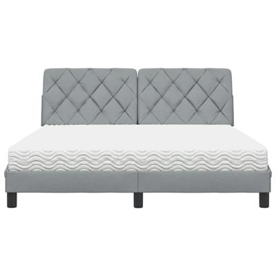 Bed met matras stof lichtgrijs 180x200 cm Bed met matras stof lichtgrijs 180x200 cm