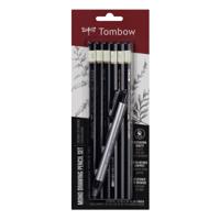 Tombow • mono set pencil 6pcs + precision eraser 1pcs - thumbnail