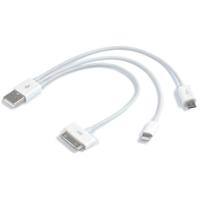 Handige 3 in 1 USB kabel - Apple 30pins, Apple Lightning en microUSB - thumbnail