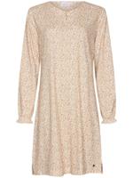 Katoenen nachthemd beige panterprint - thumbnail