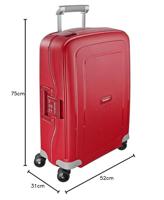 Samsonite S&apos;cure Spinner 75cm CRIMSON RED - thumbnail