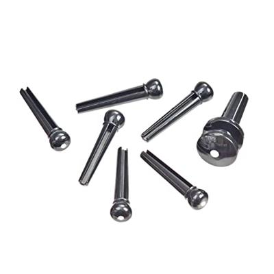 D'Addario PWPS10 Plastic Bridge Pins Ebony with Ivory Dot brugpinnen (set van 6) D'Addario PWPS10 Plastic Bridge Pins Ebony with Ivory Dot brugpinnen (set van 6)