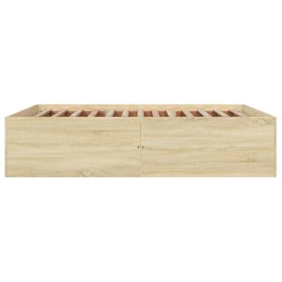 Bedframe bewerkt hout sonoma eikenkleurig 150x200 cm