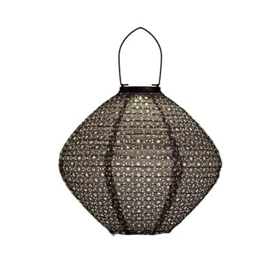 Solar Lampion Papier Grijs 29x25cm