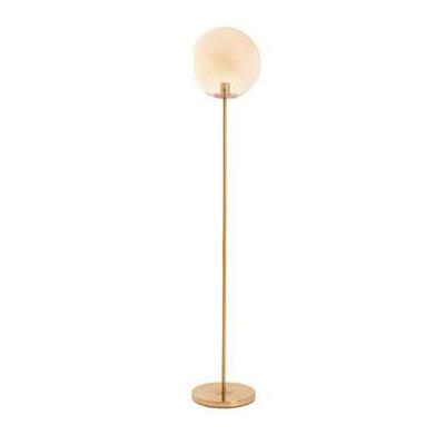 Light & Living Gouden vloerlampMedina met amber glas - 1882685