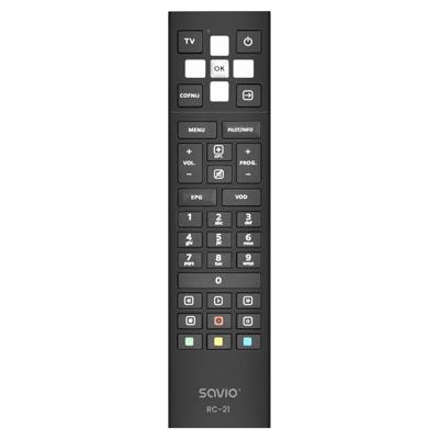 Savio RC-21 afstandsbediening IR Draadloos TV set-topbox Drukknopen