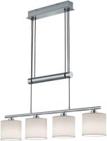 Trio HanglampGarda 4-lichts nikkel mat met wit - 305400401 - thumbnail