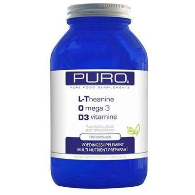Puro L-Theanine Omega 3 Capsules Innerlijke Onrust 180Capsules