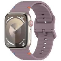 By Qubix - Wave sportband - Zacht paars - Compatible met Apple Watch 44mm / 45mm / 46mm / 49mm - Compatible Apple watch bandjes - thumbnail