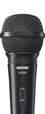 Shure SV200 microfoon Zwart Karaokemicrofoon
