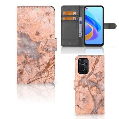 OPPO A76 | A96 | Bookcase | Marmer Oranje