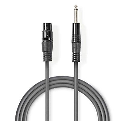 Nedis Ongebalanceerde Audiokabel | XLR 3-Pins Female | 6,35 mm Male | 3 m | Donkergrijs | 1 stuks - COTH15120GY30 COTH15120GY30 Nedis Ongebalanceerde Audiokabel | XLR 3-Pins Female | 6,35 mm Male | 3 m | Donkergrijs | 1 stuks - COTH15120GY30 COTH15120GY30