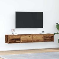 Tv-meubels 2 st 80x31x25,5 cm bewerkt hout oud houtkleurig - thumbnail