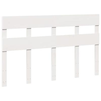 Bedframe zonder matras massief grenenhout wit 140x190 cm