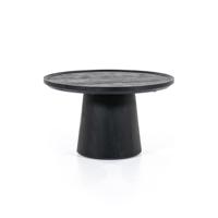 Eleonora Ronde Salontafel 'Ron' Mangohout, kleur Zwart, 66cm - thumbnail