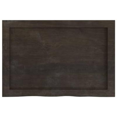 Tafelblad 60x40x(2-4)cm behandeld massief eikenhout donkerbruin Tafelblad 60x40x(2-4)cm behandeld massief eikenhout donkerbruin