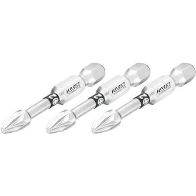 HAZET Bit 2216NSLG-PZ2/3 · 1/4 inch (6,3 mm) zeskant massief · Pozidriv-profiel PZ · 3-delig · SW PZ2