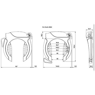 Abus pro tectic 4960 lh nr frame lock