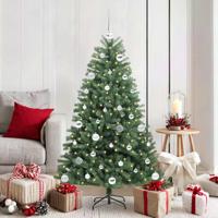 VidaXL Kunstmatige inklapbare kerstboom groen 150 cm pvc en metaal - thumbnail