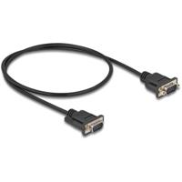 Delock Aansluitkabel Serieel [1x D-sub stekker 9-polig - 1x D-sub stekker 9-polig] 0.5 m Zwart - thumbnail