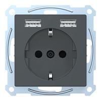 Merten MEG2366-0414 Inzetstuk System Design Antraciet 1 stuk(s) - thumbnail